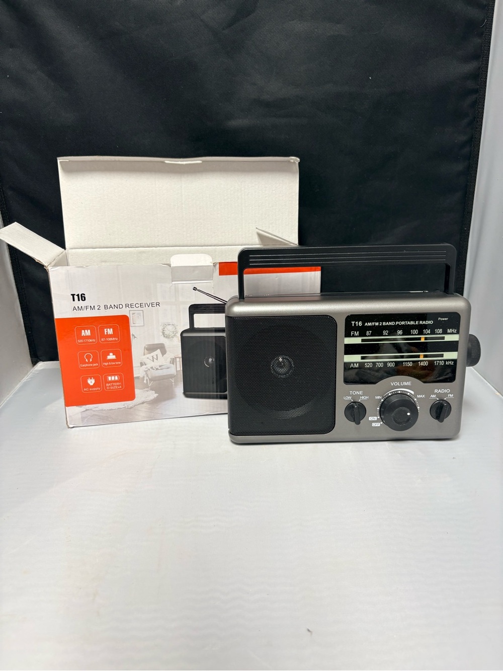 T16 AM/FM 2 Band Receiver Portable Radio Digital Tuning NEW Survivalist Outdoors